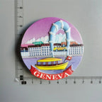 Fridge Magnets of Switzerland Geneva Berne Wolli Zermatt BERLIN Germany Car Vienna Salzburg Mozart Austria Collection Home Decor - Grand Goldman