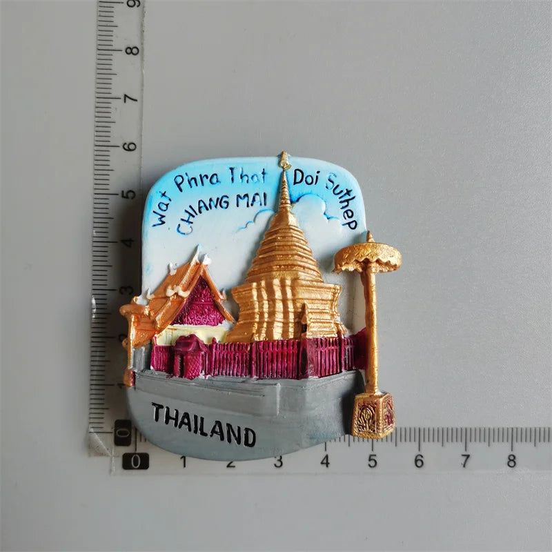 Fridge magnet New Orleans Dominican Republic Finland Pompei Italy Iceland Spain Thailand Cyprus Budapest Andorra Egypt Magnetic Stickers - Grand Goldman