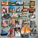Fridge magnet Panama Dubai France Italy Cambodia Turkey Italy Greece Germany Switzerland Tourism Souvenir Refrigerator Sticker - Grand Goldman