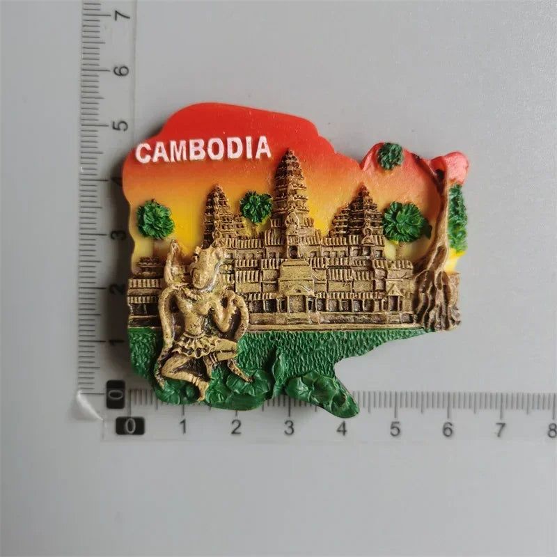 Fridge magnet Panama Dubai France Italy Cambodia Turkey Italy Greece Germany Switzerland Tourism Souvenir Refrigerator Sticker - Grand Goldman