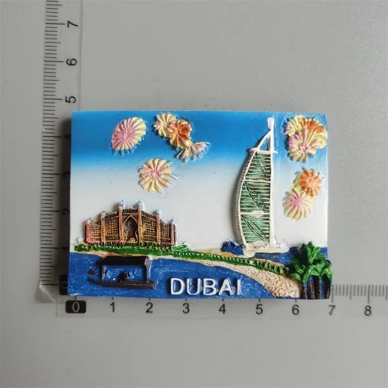 Fridge magnet Panama Dubai France Italy Cambodia Turkey Italy Greece Germany Switzerland Tourism Souvenir Refrigerator Sticker - Grand Goldman