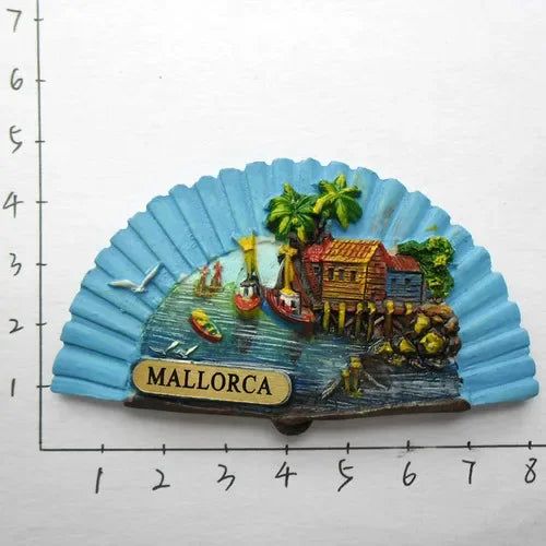 Fridge magnet spain Tourism souvenir European Mallorca Refrigerator magnetic Stickers for home decoration Travel Gifts - Grand Goldman