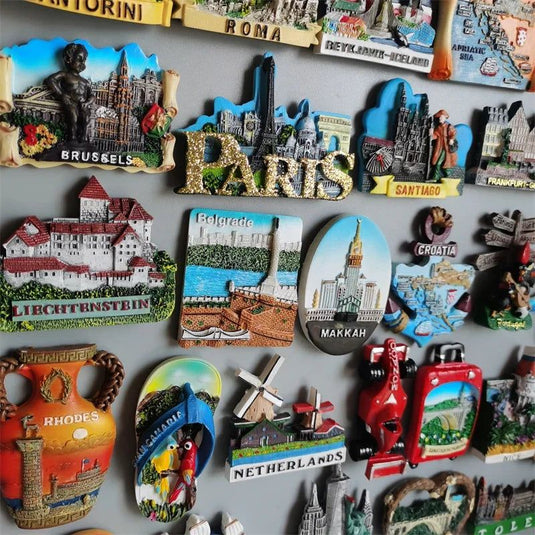 Fridge magnets Greece Croatia Brussels Belgrade Netherlands Budva  Pompei Italy Spain Iceland Tukey Germany Tourist souvenir - Grand Goldman