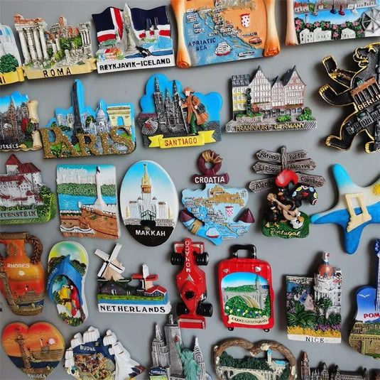 Fridge magnets Greece Croatia Brussels Belgrade Netherlands Budva  Pompei Italy Spain Iceland Tukey Germany Tourist souvenir - Grand Goldman