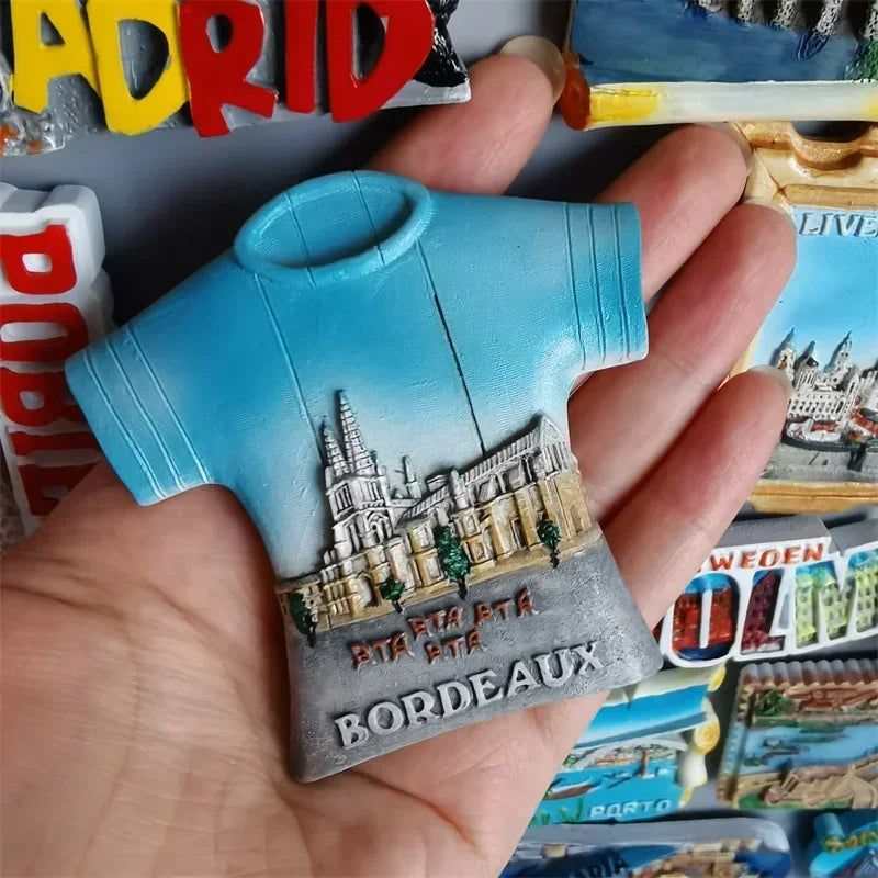 Fridge magnets Pompeii Italy GRAZ Austria Cordora Mardrid Croatia Bordeaux Liverpool Stockholm Sweden Porto Bulgaria Chicago USA - Grand Goldman