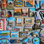 Fridge magnets Pompeii Italy GRAZ Austria Cordora Mardrid Croatia Bordeaux Liverpool Stockholm Sweden Porto Bulgaria Chicago USA - Grand Goldman