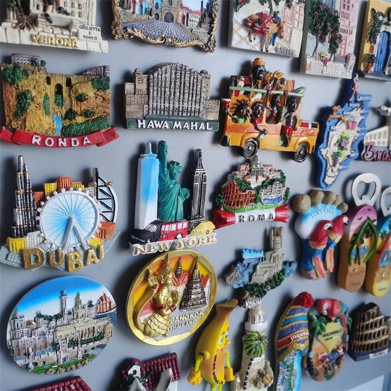 Fridge magnets Ronda Verona Italy Praha Ronda Greece Brasil Dominica Dubai Roma Tenerife Thailand Maldives Mexico Turkey sticker - Grand Goldman