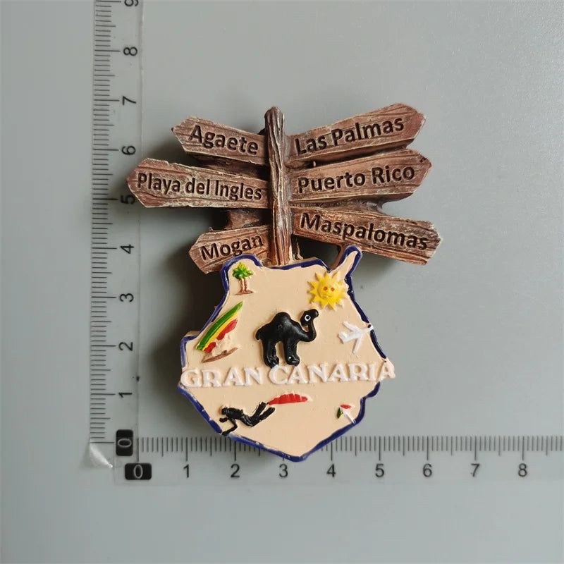 Fridge magnets Ronda Verona Italy Praha Ronda Greece Brasil Dominica Dubai Roma Tenerife Thailand Maldives Mexico Turkey sticker - Grand Goldman