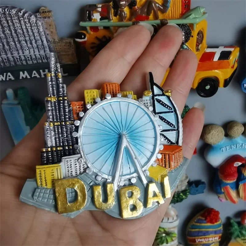 Fridge magnets Ronda Verona Italy Praha Ronda Greece Brasil Dominica Dubai Roma Tenerife Thailand Maldives Mexico Turkey sticker - Grand Goldman