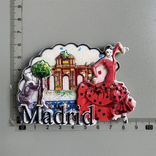 Fridge magnets Tourist Souvenir Magnetic Sticker Spain Ireland Norway Holland Dubai Japan Kenya Belgium Tanzania Malta New York - Grand Goldman