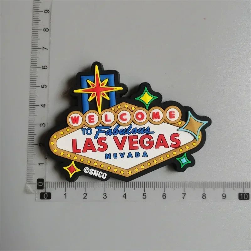 Fridge magnets tourist souvenir Las vegas Seattle Finland Argentina Cancun Mexico Jamaica Chile Greece Ukraine Puerto Rico Dubai - Grand Goldman