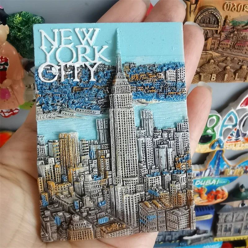 Fridge magnets tourist souvenir Switzerland Reykjavik Iceland Belgium BAHRAIN New York Norway Sweden Refrigerator Stickers - Grand Goldman