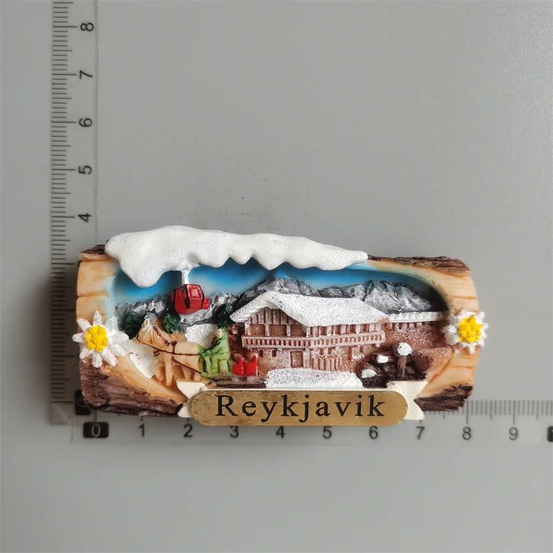 Fridge magnets tourist souvenir Switzerland Reykjavik Iceland Belgium BAHRAIN New York Norway Sweden Refrigerator Stickers - Grand Goldman