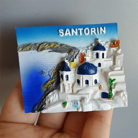 Fridge Magnet of Santorini CRETE Corfu Greece Tourist Souvenir Magnetic Stickers Fridge Magnets Imanes Nevera  Home Decor - Grand Goldman