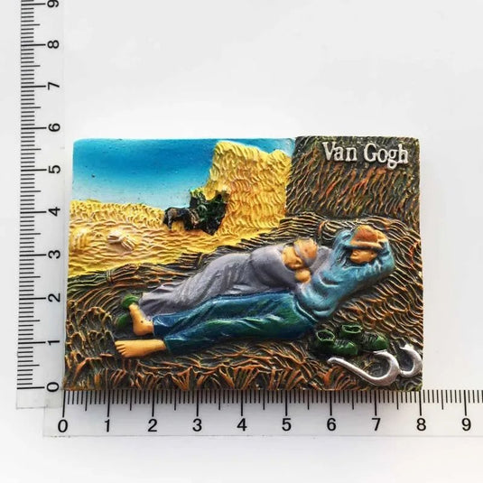 Fridge Magnets Set Mona Lisa Van Gogh Painting Pearl Girl 3D Magnet Decorative Stickers on The Fridge Souvenirs for The House - Grand Goldman