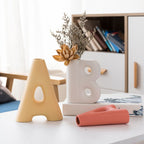 Frosted Letters AB Ceramic Vase Decoration European Retro Large-caliber Matte - Grand Goldman