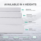 Full Mattress - 8 Inch Green Tea Memory Foam Mattress- Full Mattress in a Box - CertiPUR-US Certified Fiberglass Free Mattress - Gel Layer - Medium Firm - 54"x75" - Grand Goldman