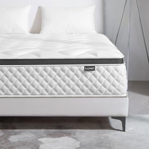 Full Mattress,10 Inch Full Size Mattress in a Box,Gel Memory Foam and Innerspring Hybrid Mattress with Individual Pocket Spring for Motion Isolation,Pressure Relief,Medium Firm Feel - Grand Goldman