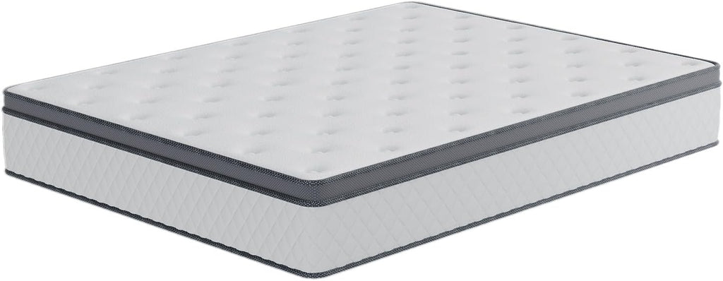 Full Mattress, 10 Inch Medium Firm Hybrid Mattress with Bamboo Charcoal Gel Memory Foam and Pocketed Springs, Full Size Mattress in a Box with Pressure Relief and Support, CertiPUR-US Certified - Grand Goldman