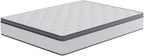 Full Mattress, 10 Inch Medium Firm Hybrid Mattress with Bamboo Charcoal Gel Memory Foam and Pocketed Springs, Full Size Mattress in a Box with Pressure Relief and Support, CertiPUR-US Certified - Grand Goldman