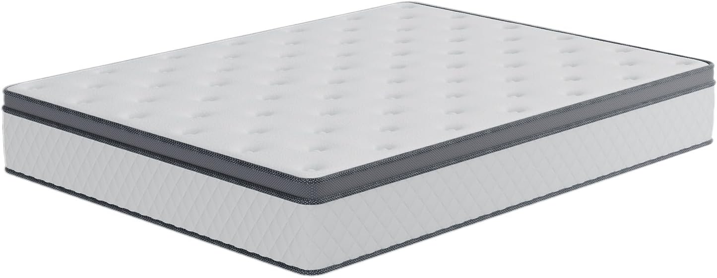 Full Mattress, 10 Inch Medium Firm Hybrid Mattress with Bamboo Charcoal Gel Memory Foam and Pocketed Springs, Full Size Mattress in a Box with Pressure Relief and Support, CertiPUR-US Certified - Grand Goldman