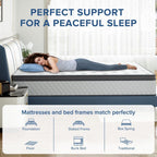 Full Mattress, 10 Inch Medium Firm Hybrid Mattress with Bamboo Charcoal Gel Memory Foam and Pocketed Springs, Full Size Mattress in a Box with Pressure Relief and Support, CertiPUR-US Certified - Grand Goldman