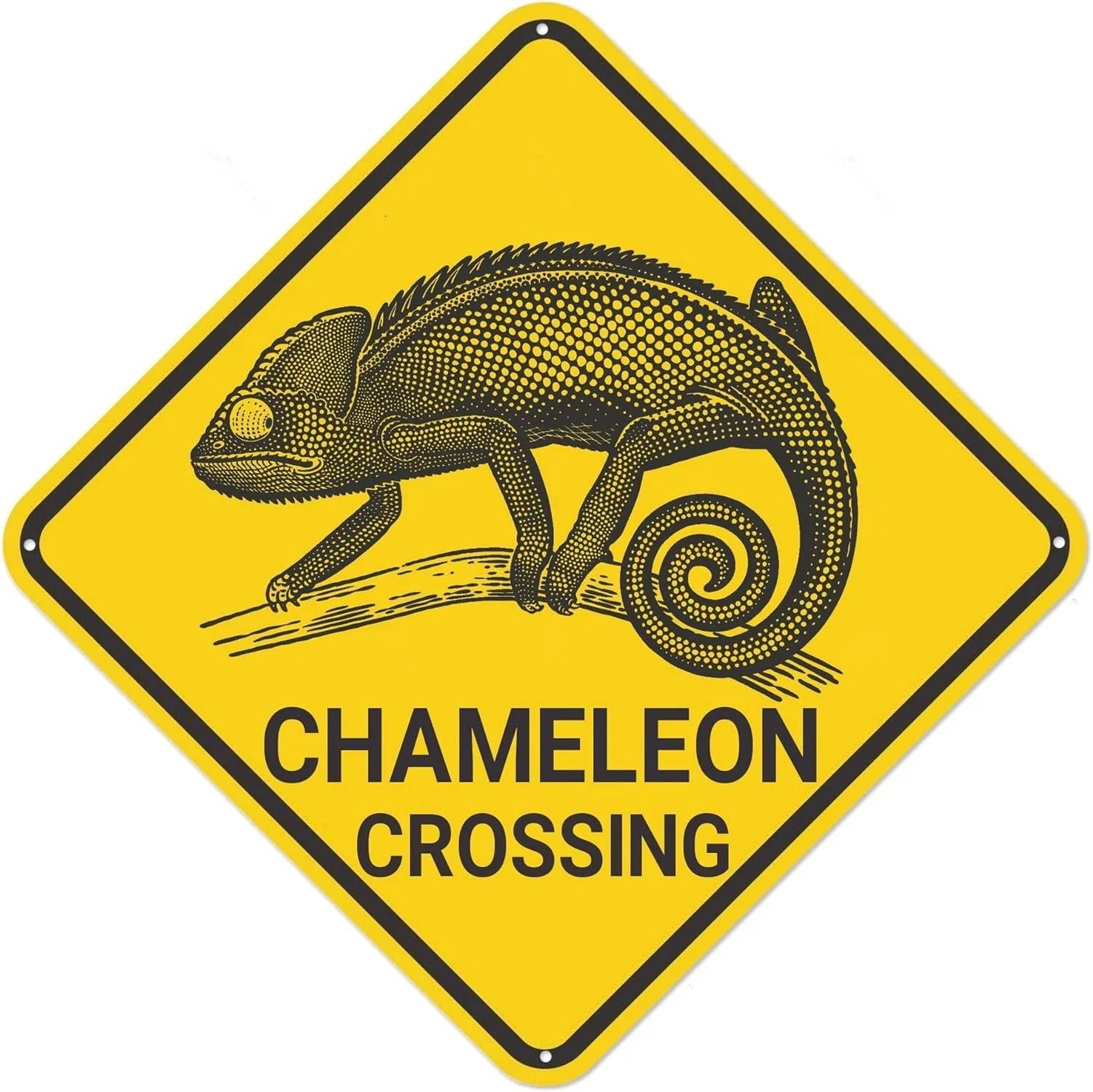 Funny Metal Tin Sign Bear Panda Turtle Mouse Xing Caution Crossing Sign Wildlife Gift for Indoor Outdoor Wall Decor Square Sign - Grand Goldman