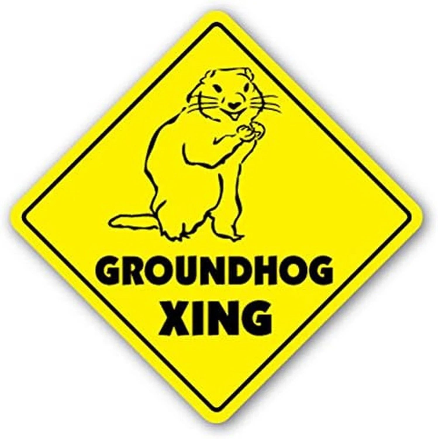 Funny Metal Tin Sign Bear Panda Turtle Mouse Xing Caution Crossing Sign Wildlife Gift for Indoor Outdoor Wall Decor Square Sign - Grand Goldman