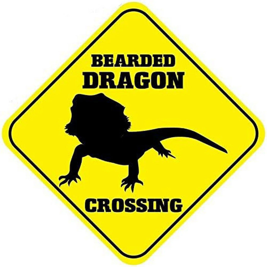 Funny Metal Tin Sign Bear Panda Turtle Mouse Xing Caution Crossing Sign Wildlife Gift for Indoor Outdoor Wall Decor Square Sign - Grand Goldman