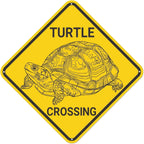 Funny Metal Tin Sign Bear Panda Turtle Mouse Xing Caution Crossing Sign Wildlife Gift for Indoor Outdoor Wall Decor Square Sign - Grand Goldman