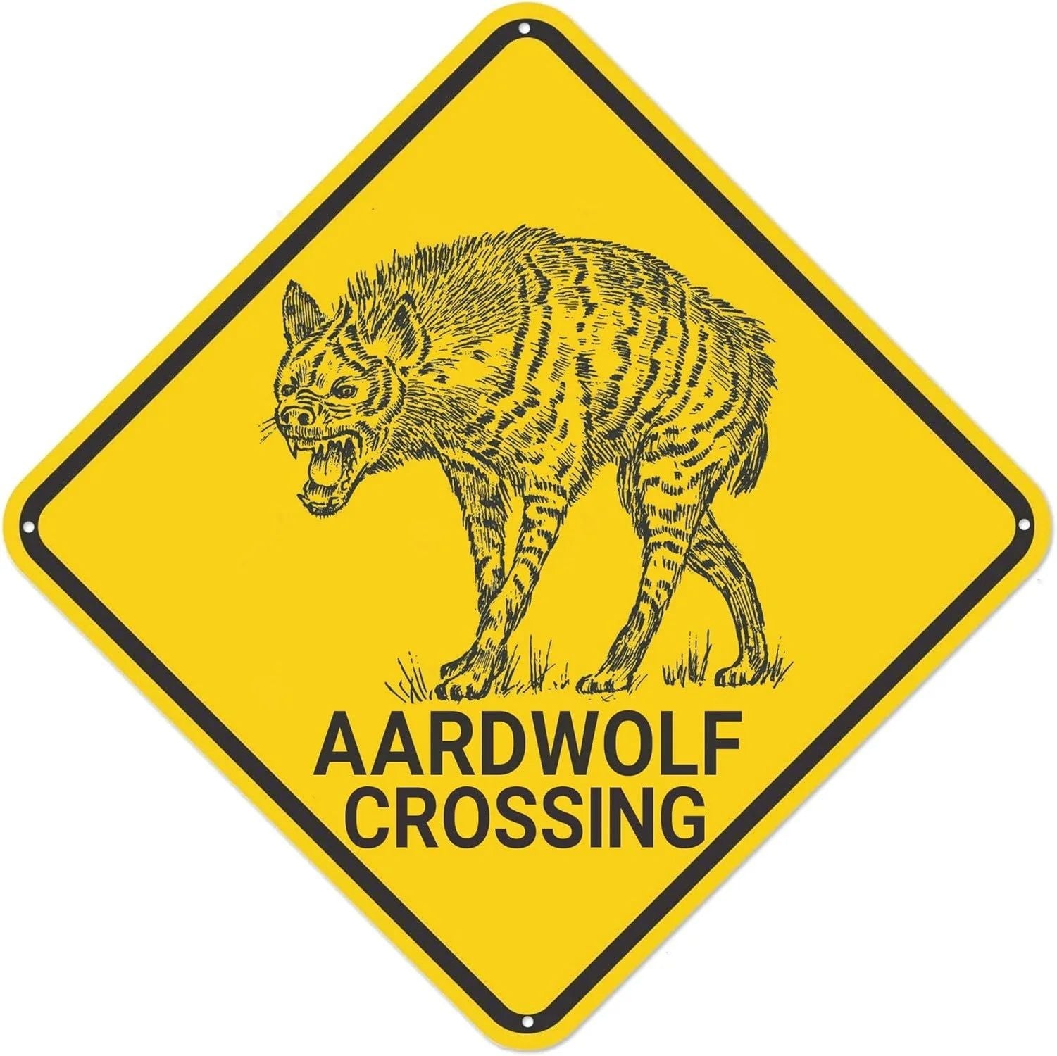 Funny Metal Tin Sign Bear Panda Turtle Mouse Xing Caution Crossing Sign Wildlife Gift for Indoor Outdoor Wall Decor Square Sign - Grand Goldman