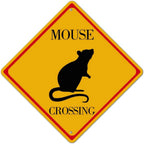 Funny Metal Tin Sign Bear Panda Turtle Mouse Xing Caution Crossing Sign Wildlife Gift for Indoor Outdoor Wall Decor Square Sign - Grand Goldman