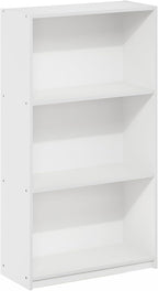 Furinno Basic 3-Tier Bookcase Storage Shelves, French Oak Grey - Grand Goldman
