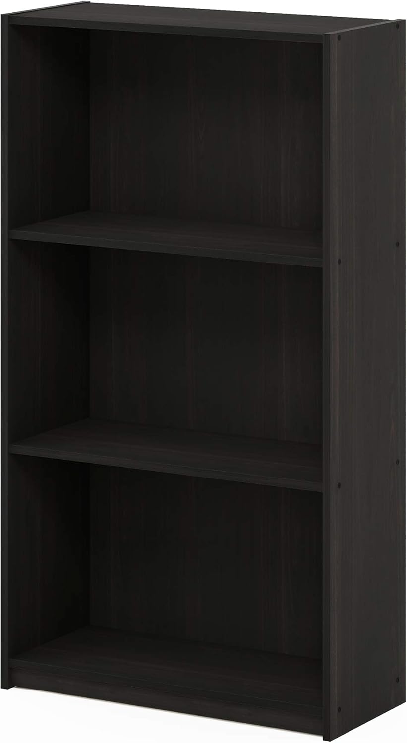 Furinno Basic 3-Tier Bookcase Storage Shelves, French Oak Grey - Grand Goldman