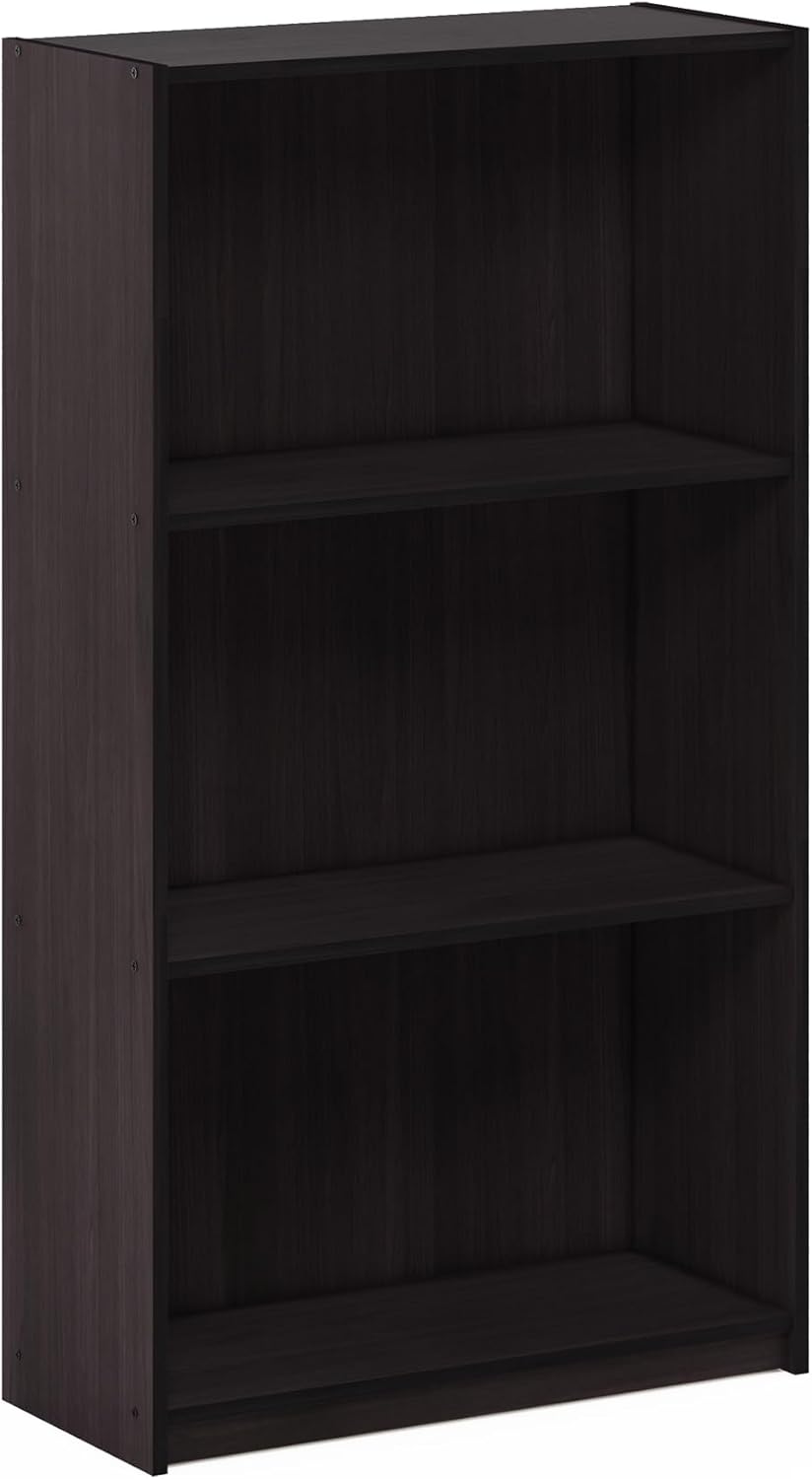 Furinno Basic 3-Tier Bookcase Storage Shelves, French Oak Grey - Grand Goldman