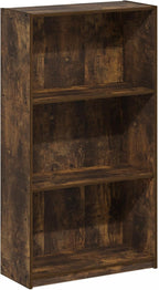 Furinno Basic 3-Tier Bookcase Storage Shelves, French Oak Grey - Grand Goldman