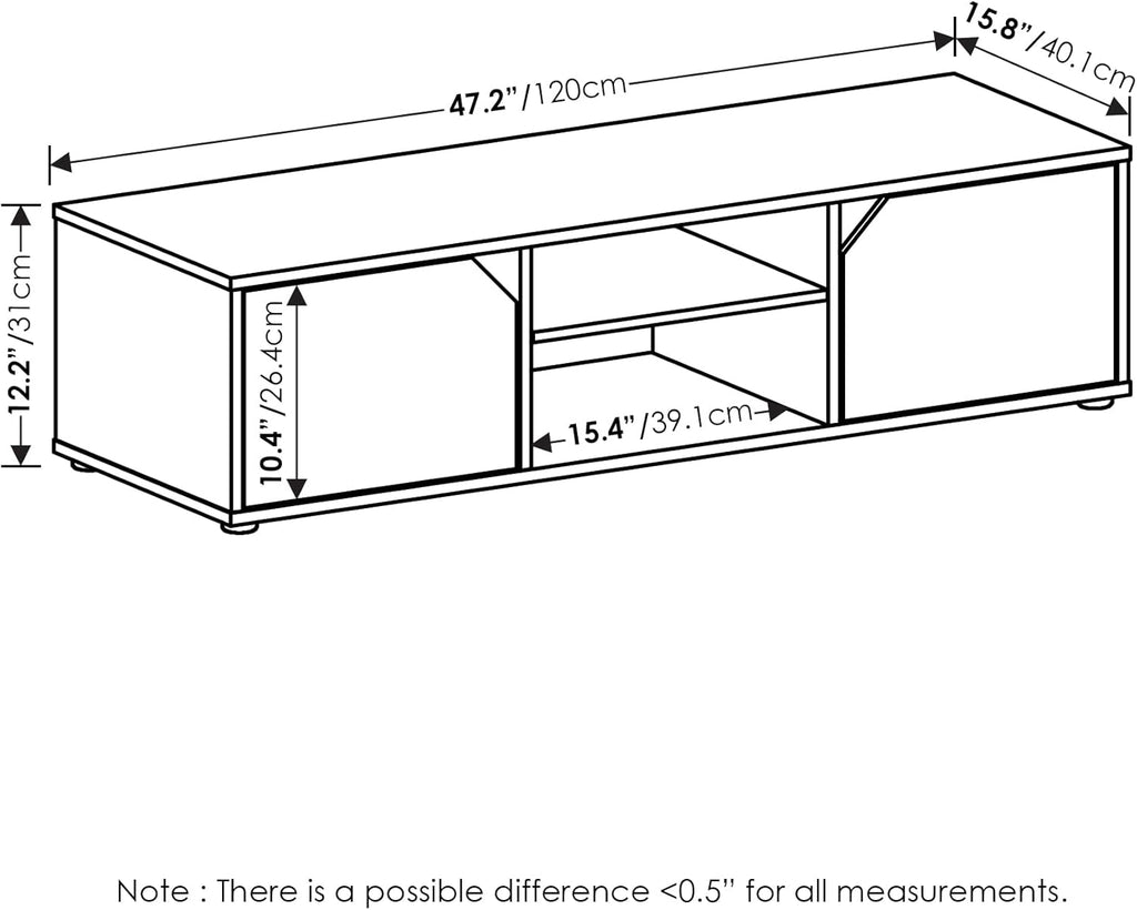 Furinno Classic Stand for TV up to 55 Inch, Espresso - Grand Goldman