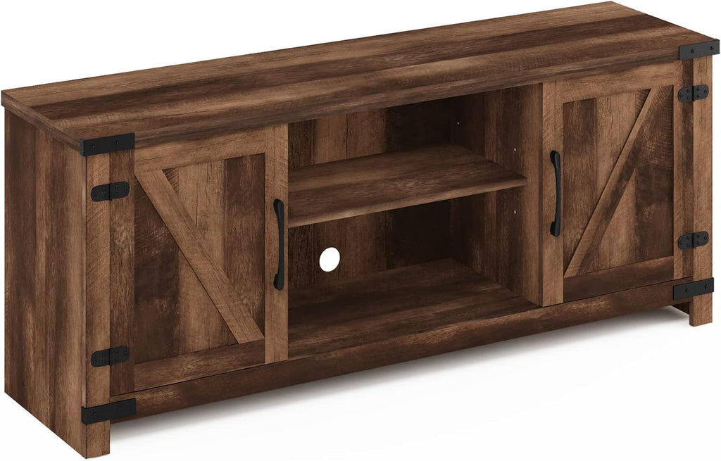 Furinno JAYA Large Entertainment Stand for TV Up to 55 Inch, Blackwood - Grand Goldman