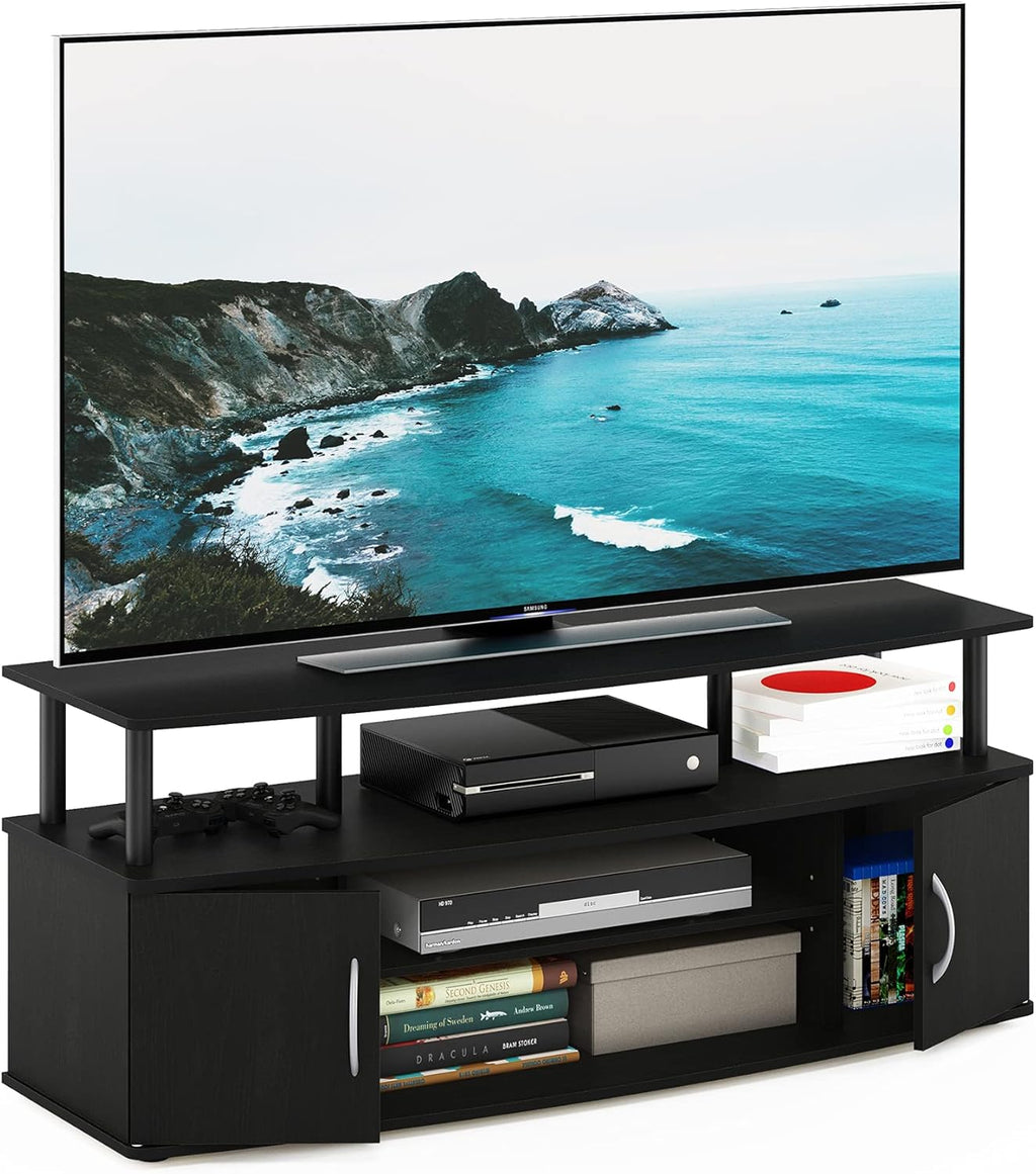 Furinno JAYA Large Entertainment Stand for TV Up to 55 Inch, Blackwood - Grand Goldman