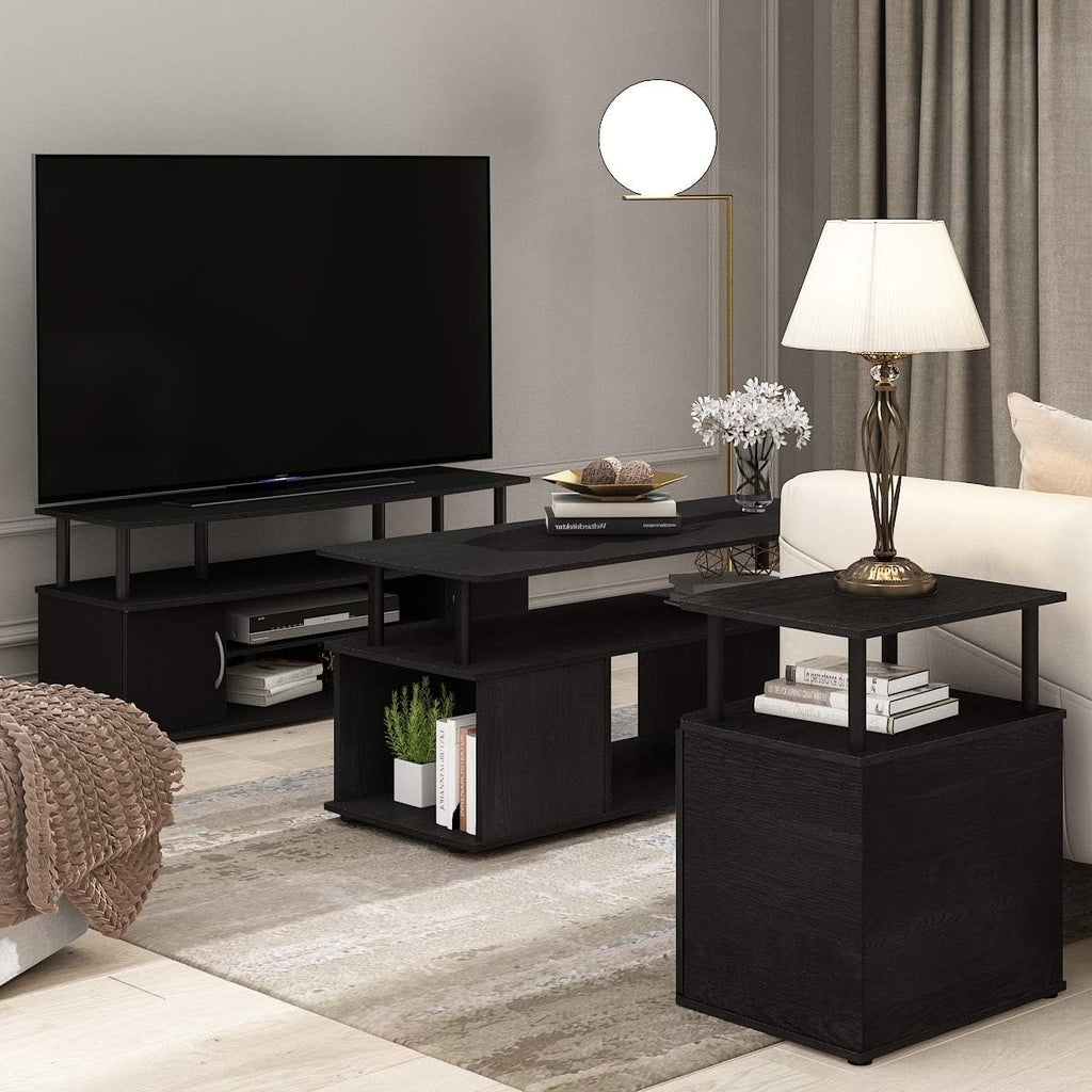 Furinno JAYA Large Entertainment Stand for TV Up to 55 Inch, Blackwood - Grand Goldman