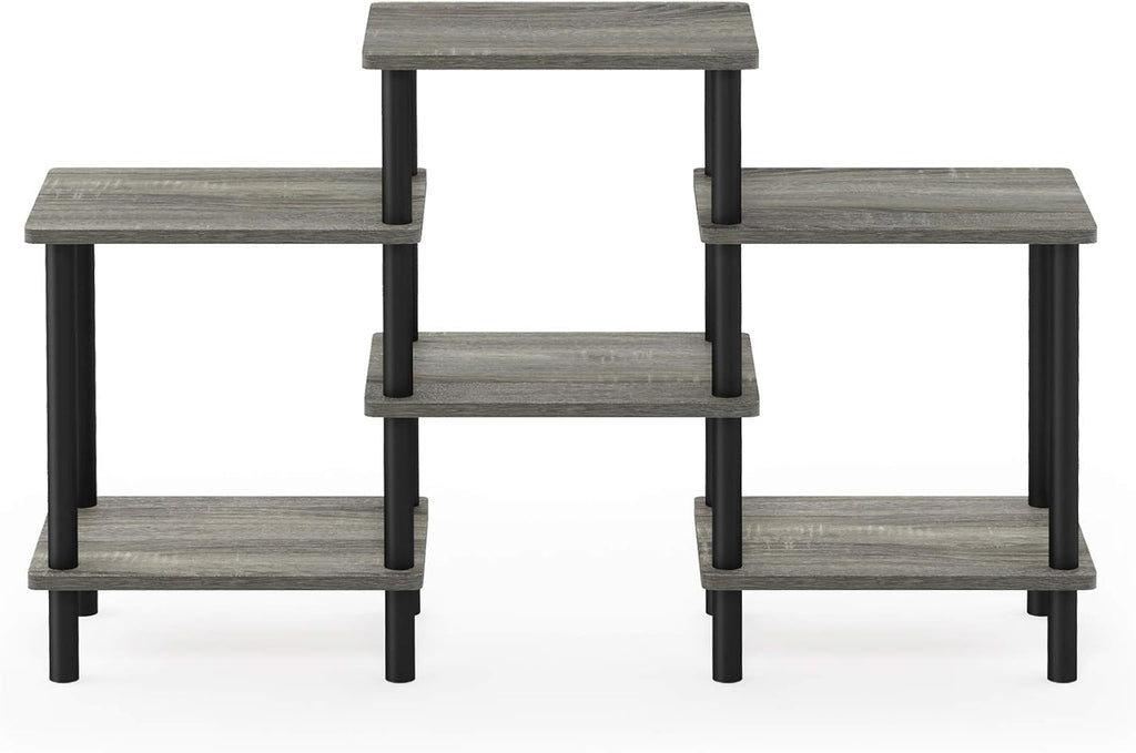 Furinno JAYA Simple Design Corner TV Stand, Espresso/Black - Grand Goldman