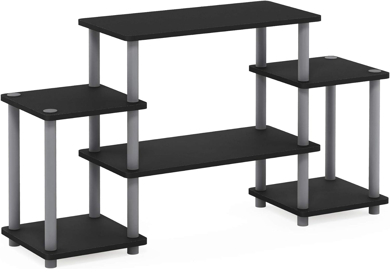 Furinno JAYA Simple Design Corner TV Stand, Espresso/Black - Grand Goldman
