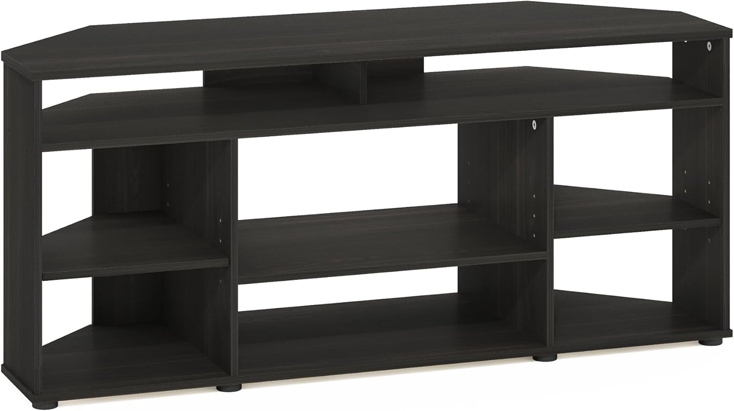 Furinno Turn-N-Tube Easy Assembly 4-Tier Petite Entertainment Center / TV Stand / TV Unit / TV Desk, Blackwood - Grand Goldman
