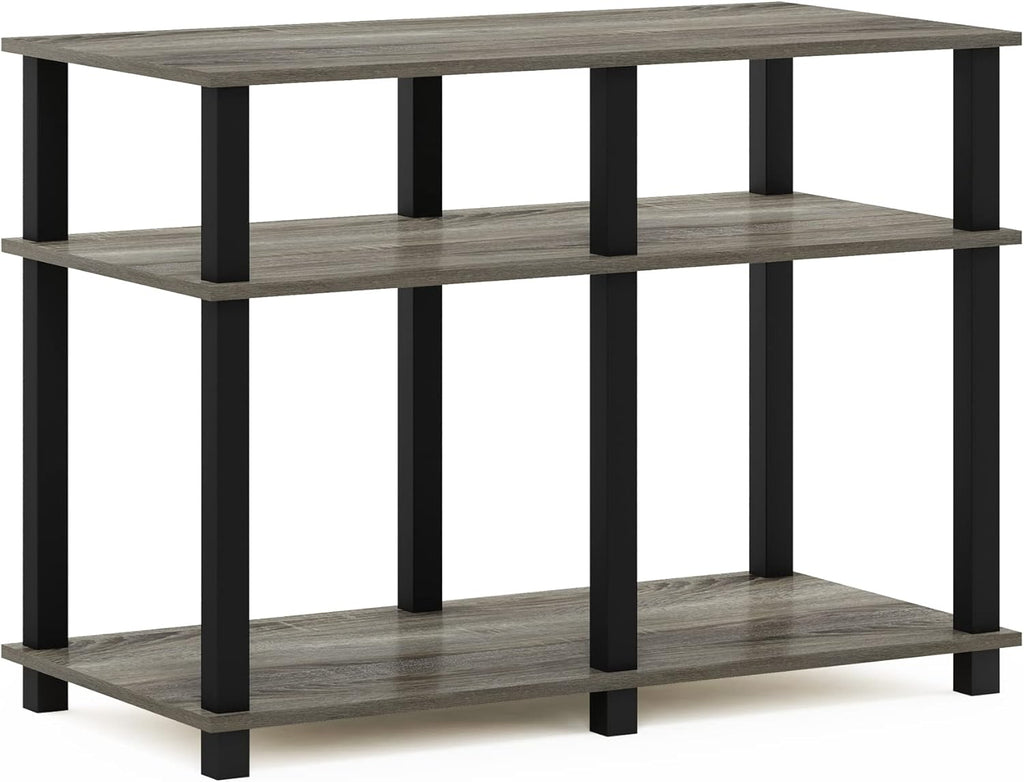 Furinno Turn-S-Tube No Tools 3-Tier Entertainment TV Stands, Espresso/Black - Grand Goldman