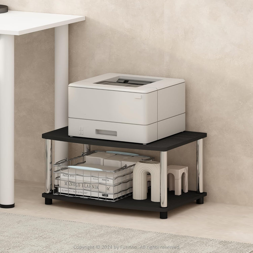 Furinno Turn-S-Tube No Tools 3-Tier Entertainment TV Stands, Espresso/Black - Grand Goldman