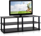 Furinno Turn-S-Tube No Tools 3-Tier Entertainment TV Stands, Espresso/Black - Grand Goldman