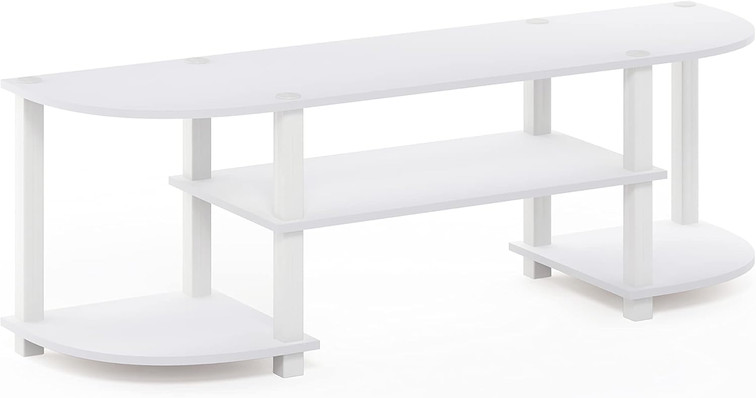 Furinno Turn-S-Tube Wide TV Entertainment Center, Black/Grey - Grand Goldman