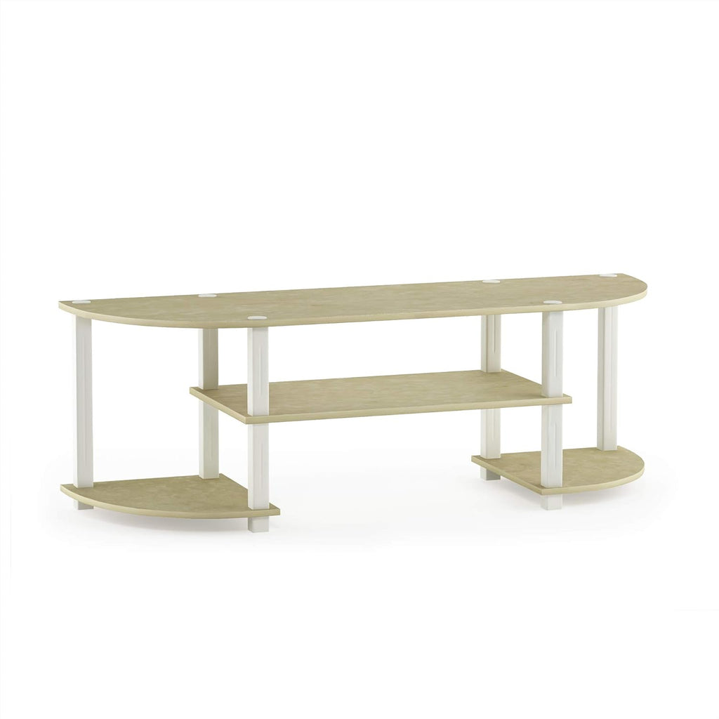 Furinno Turn-S-Tube Wide TV Entertainment Center, Black/Grey - Grand Goldman