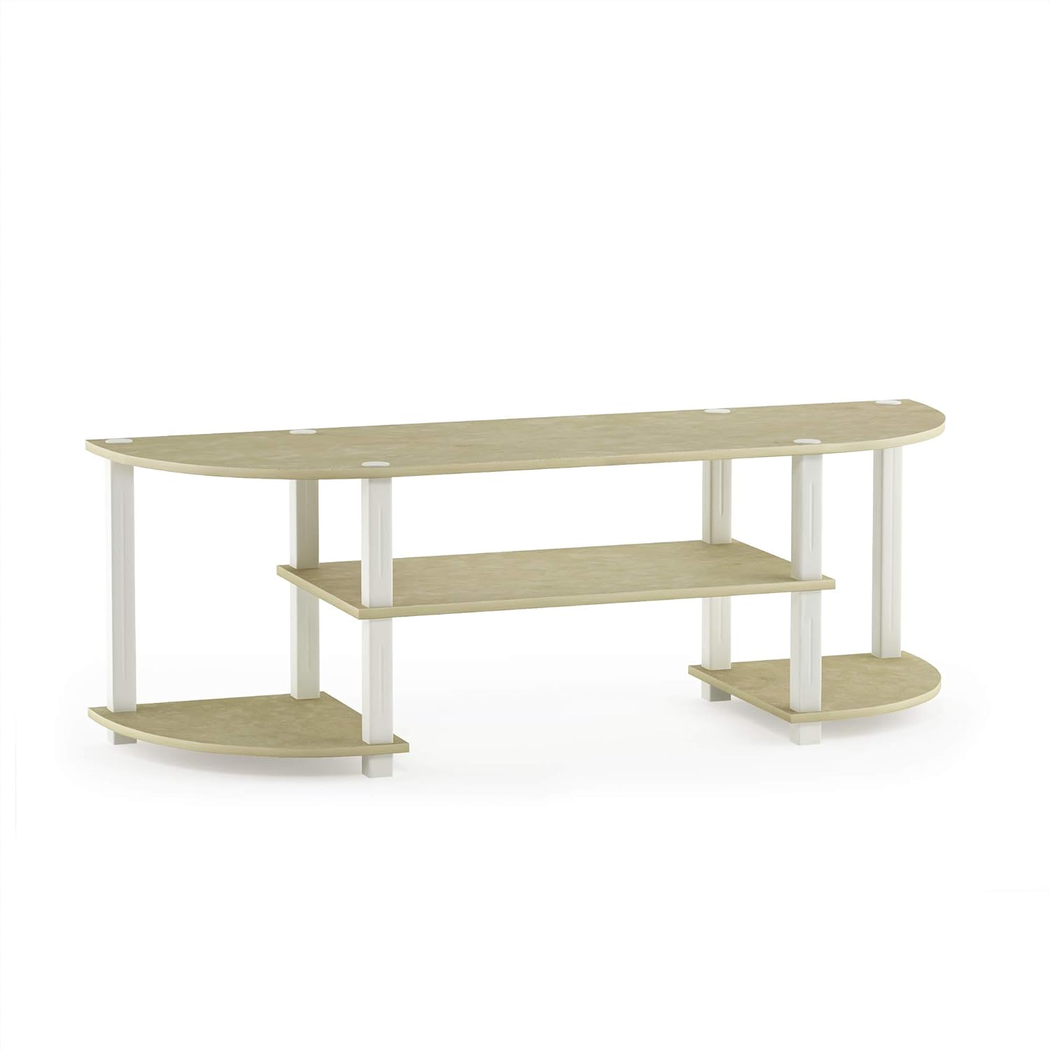 Furinno Turn-S-Tube Wide TV Entertainment Center, Black/Grey - Grand Goldman