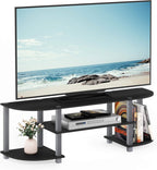 Furinno Turn-S-Tube Wide TV Entertainment Center, Black/Grey - Grand Goldman